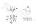 Laboratoriumconnector / aansluitklem banaanplug dubbel zwart/rood